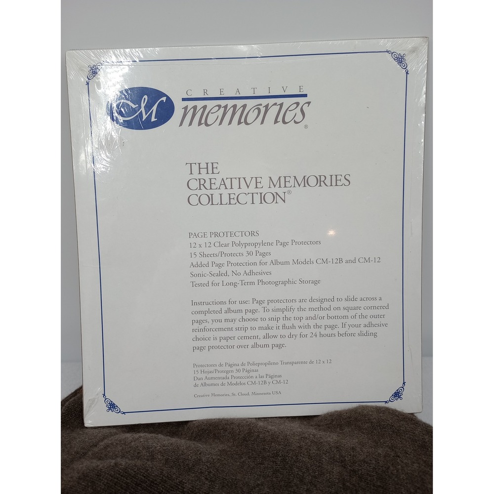 Creative Memories Page Protectors 12x12 Clear 15 Sheets Scrapbooking